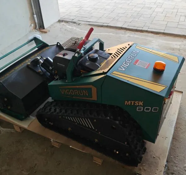 Orchard Farm Roadside Grass Management Remote Mulcher Gasoline Flail Mower Crawler Brush Cutter Machine photo-4