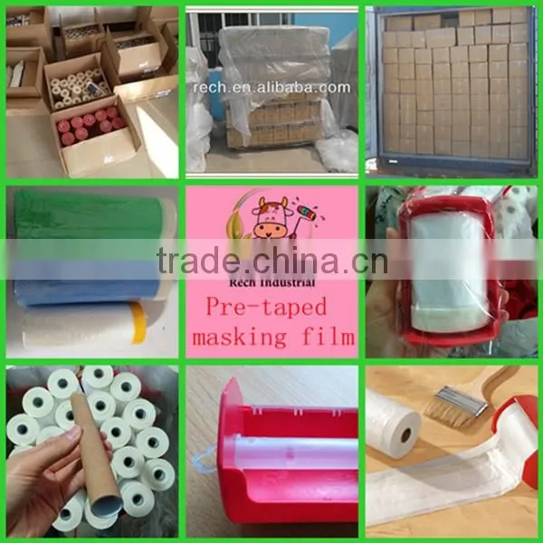 Best Seller PE Sticky Pretaped Plastic Masking Film photo-6
