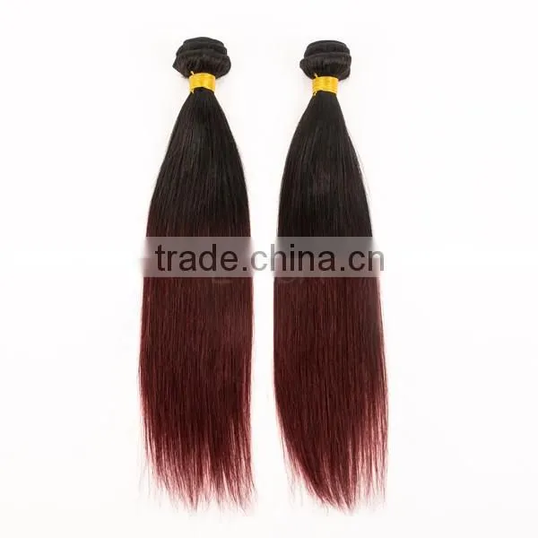 Peruvian Hair Weave Peruvian Ombre Hair Black and Red Ombre Hair Cheap Ombre Hair Extension photo-2