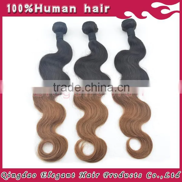 2015 Hot Sell Christmas Cheap Indian Virgin Human Ombre Hair With High Quality photo-4