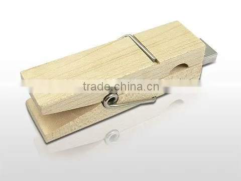 New Design Wooden Clothes Peg Usb Flash Drive photo-5