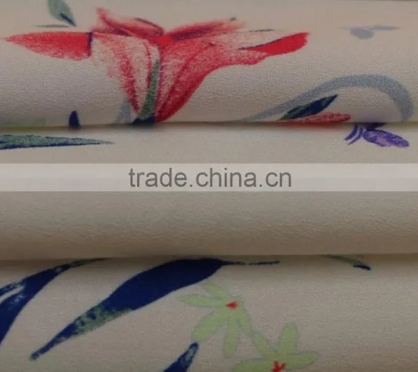 THE BEAUTIFUL DIGITAL PRINTING FABRIC VISCOSE AND RAYON PRINTING CREPE FABRIC 120D*26S FLOWER Most Popular photo-3