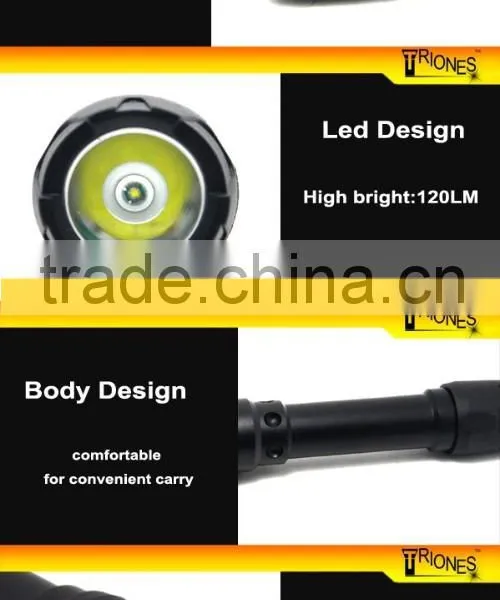 (120288) 2015 Portable Aluminum Alloy 2*AA Led Flashlight Torch Quality Choice photo-3