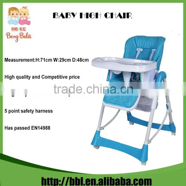 EN14988 Approved Eco-Friendly Foldable All Age Babies Recommended Plastic Feeding High Chair photo-5