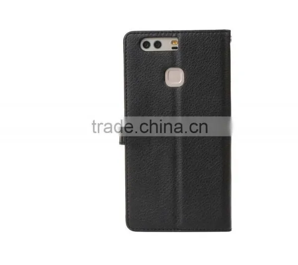 Original With Card Slot MMT Litchi Grain Wallet Leather Flip Case for Huawei P9 Plus Photo Frame Holder Leather PU Case photo-3