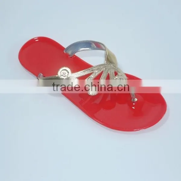2015 Crystal Jelly Pvc Slipper Flip Flop Shoes for Lady Pvc Slipper photo-5