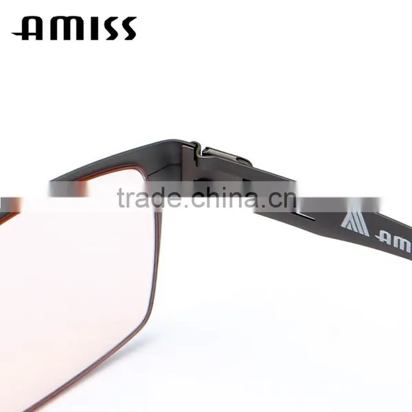 AMISS Modern Elastic Thin Stainless Steel Glasses Anti Blue Light photo-5