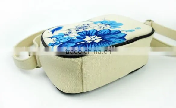 Premium Quality Folk-custom Style Pinting Waist Pack Canvas Fashion Waist Bag photo-3