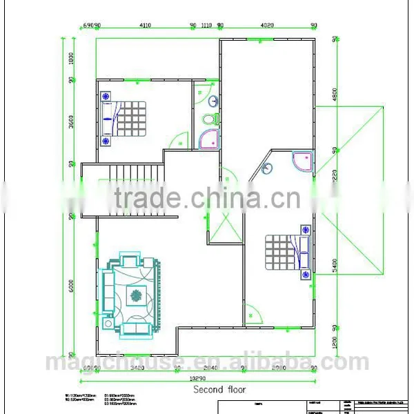 Waterproof Flat Roof Light Steel Villa/luxury Villa House Prefabricated Design/certificated Light Steel Villa photo-4