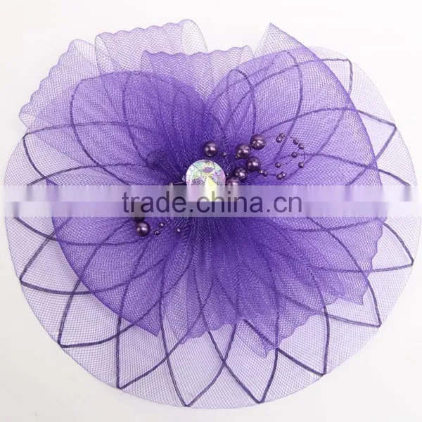 DSFC0001 Vintage Wedding Holiday Fascinator Cocktail Hat For Women French Veiling Hair Headband Lady Party Accessory photo-5