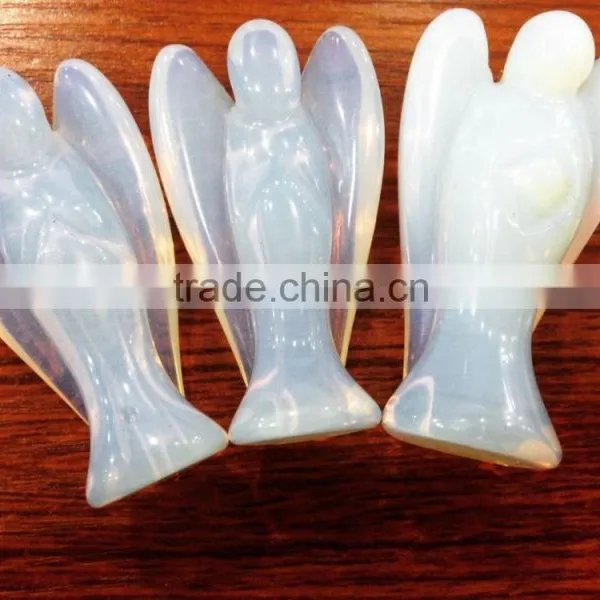 Many Sizes With Natural Hand Carved Opalite Angels photo-2