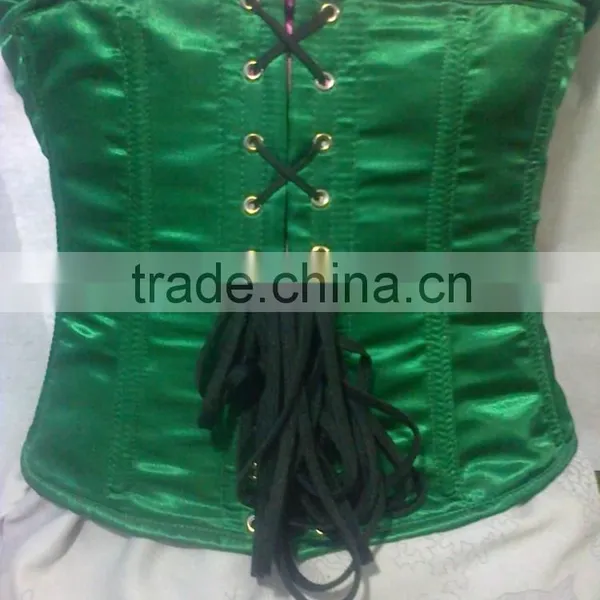 Green Overbust Corset is Made From 100% Premium Luxurious photo-2