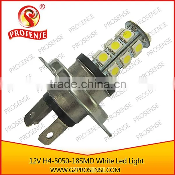 12V 5050 18SMD Super White High Car H4 Led Headlight Bulbs photo-3