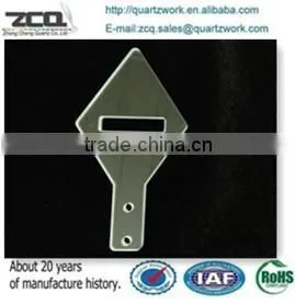CNC Machined Perforated Sqaure Shape Quartz Glass Sheet photo-3
