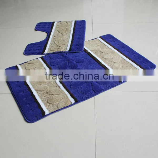 pp Materail 2 Pcs Bathmat Floor Mat With TPR Base photo-4