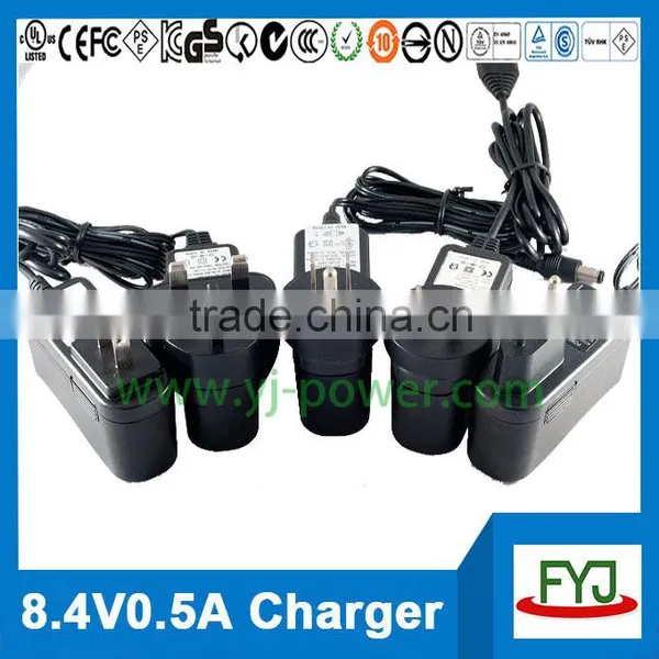8.4v 500ma Charger 7.4v Rechargeable Battery Pack Charger With EU US UK AU Plug YJP-084050 photo-5