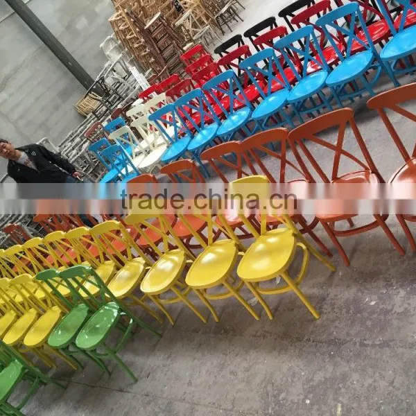 Colorful Bentwood Chair Wood Tuscan Chair Cross Back Chair photo-4