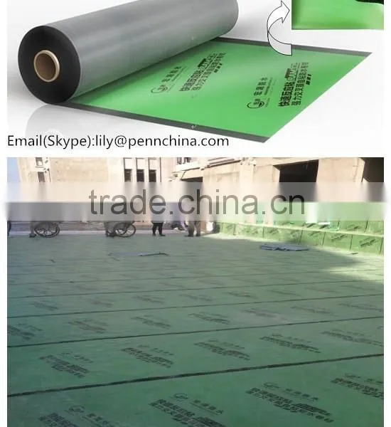 Apple Green HDPE Self-adhesive Bitumen Waterproof Membrane for Building Roofing/underground/bridge /tunnel/pool/parking photo-4