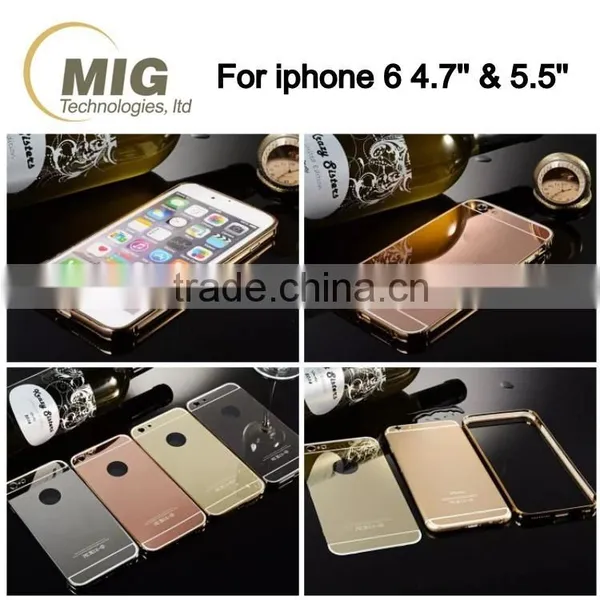 Case for Iphone 6 Case for Iphone 6S Aluminum Metal Frame Bumper Mirrior Back Cell Phone Cover photo-5