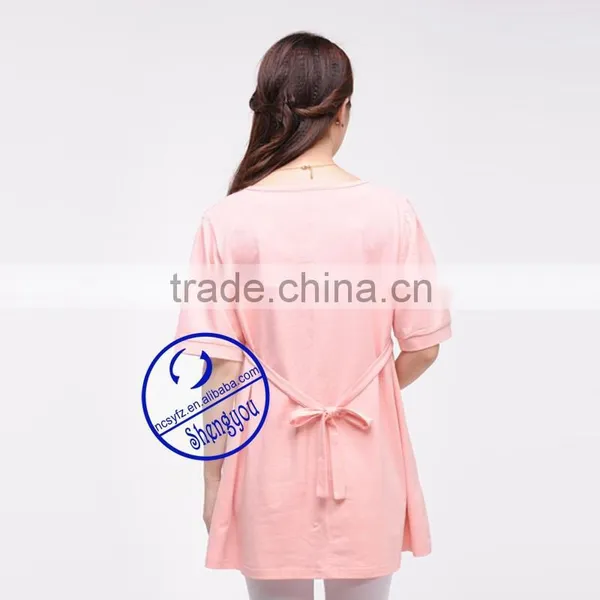 Wholasale 100 Cotton Short Sleeve Pregnant Women Maternity t Shirt photo-3