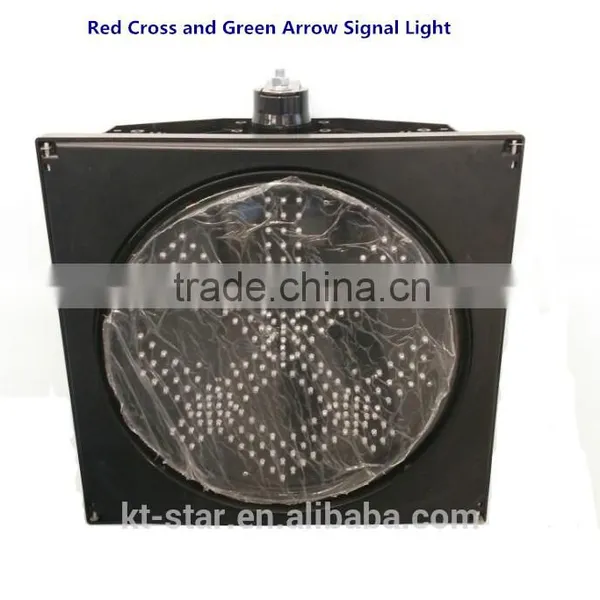 Wholesale Kutuo 300mm Driveway Indicator Red Cross and Green Arrow in One Unit Traffic Signal Light photo-4