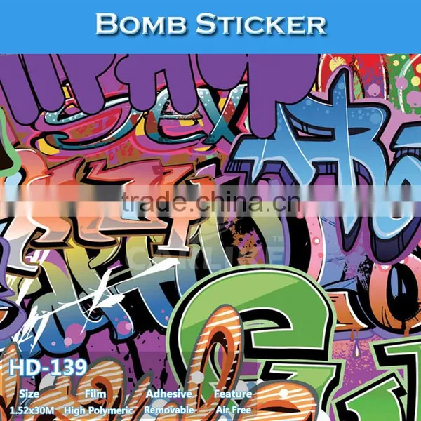 HD-136 Air Bubble Free Fictional Car Vinyl Sticker Bomb Auto Body Color Sheet photo-3