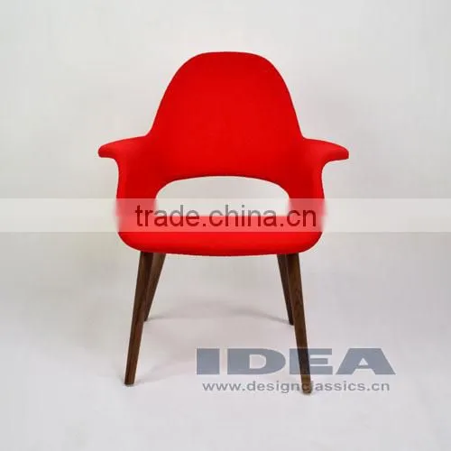 Replica Eero Saarinen Organic Chair - Red Fabric photo-2