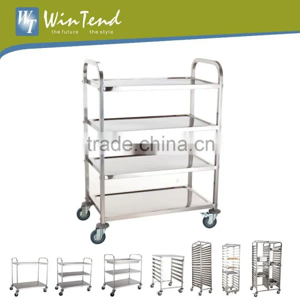 Commercial Kitchen Trolleys With Baskets,chrome Wire Vegetable Stand Basket photo-3