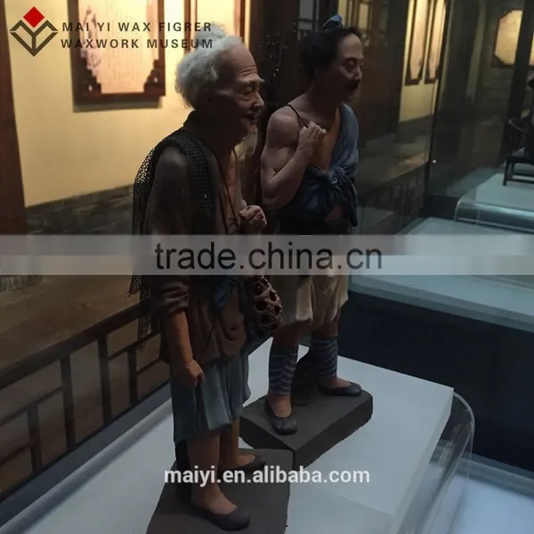 Chinese Folk Culture Art Silicone Sculpture of Wax Statue Display photo-3