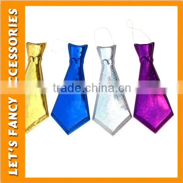 Laser Colours Party Plastic Elastic Necktie Neckwear photo-2