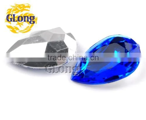 20*30mm Water Drop Shaped Acrylic Point Back Mix Color Rhinestone&Crystal For Stylish Bags Garment Shoes #GY016-30P(Mix-s) photo-2