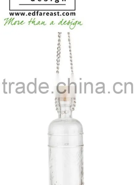 Garden Hobnail Glass Bird Feeder Bird Food Dispenser With Bottle photo-6