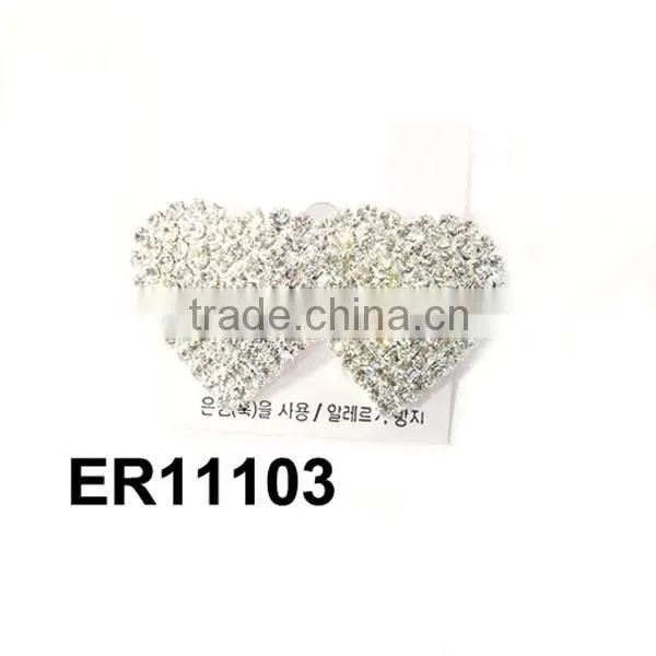 Wholesale Cute Glitter Crystal Airplane Stud Earrings Girls Ladies Woman photo-6