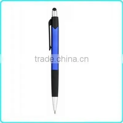 Blue Popular Active Screen Cleaner Stylus Touch Metallic Ball Pen