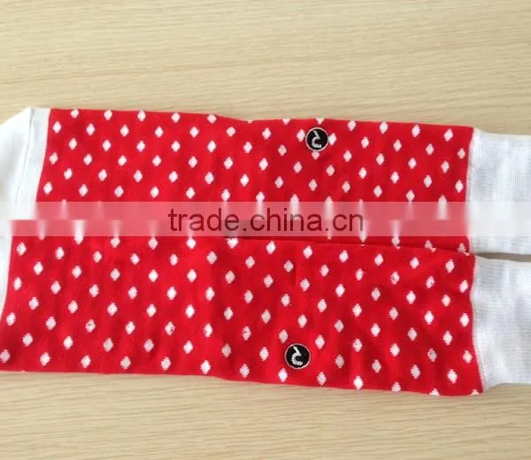 2014 Winter USA Design Fashion Red and White Cotton Knitting Lady Happy Dots Sock photo-3