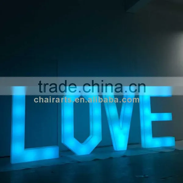 Led Light Up Acrylic Letter Display For Wedding Party Hotel Commercial Use