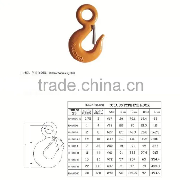 Hotsale G80 Eye Hoist Hook photo-3