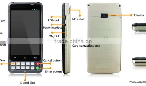 Android 4.2 RFID POS/ Payment POS Terminal With Barcode Scanner, 3G,WIFI,NFC photo-2