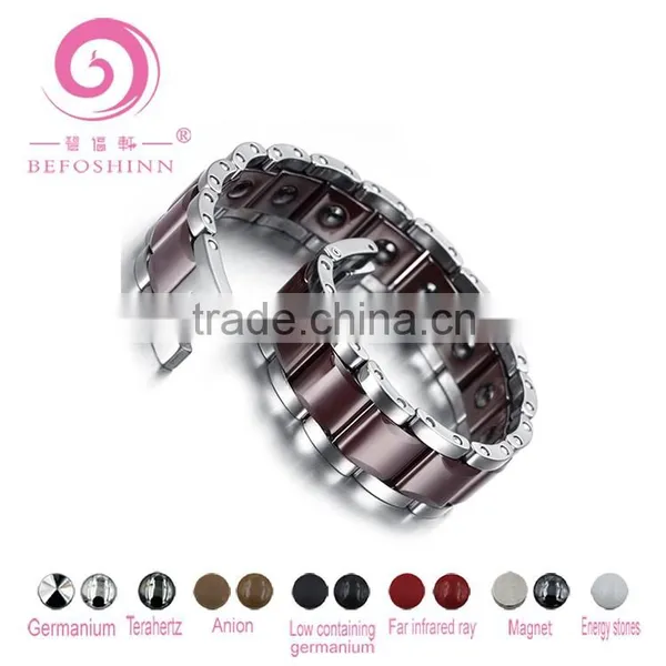 Negative Ion Infrared Germanium Tourmaline Health Energy Zircon Bio Magnetic Tungsten Bracelets photo-2