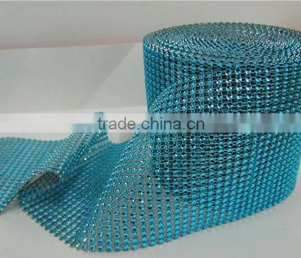 24 Rows Plastic Rhinestone Mesh Trimming for Decoration photo-6
