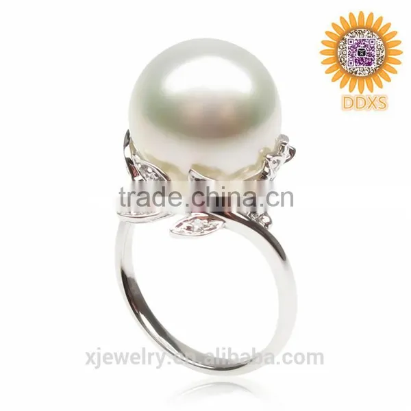 Custom Wholesale Fashion High Grade South Sea Wedding Shell Pearl Ring