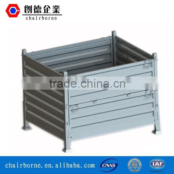 Stainless Steel Pallet Warehouse Storage Cage With Cover Lids photo-3
