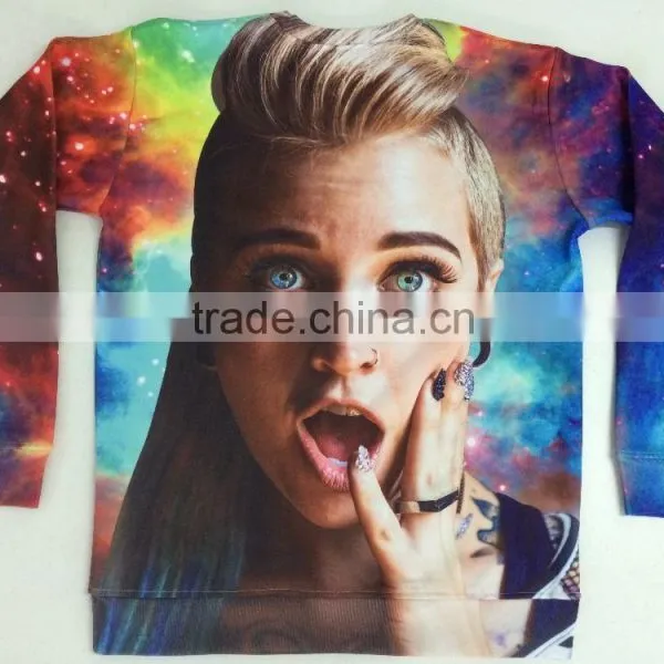 Custom Sublimation Printing Crewneck Sweatshirts Fleece Fabric photo-2