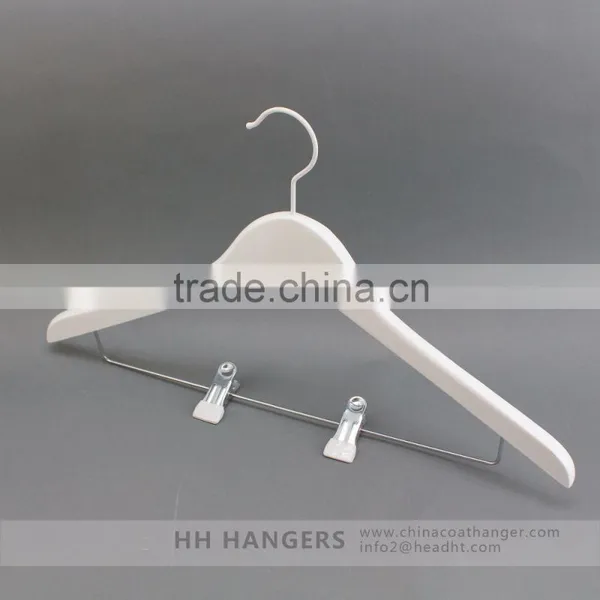 Natural Wooden Clips Garment Hotel Anti Theft Ring Wood Hospitality Coat Hanger photo-5