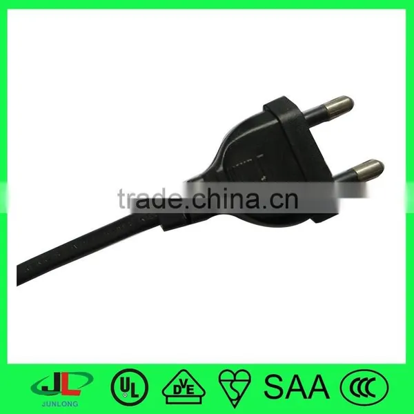 Flat Lamp Cord Plug EU Standard 2 Pin ac Electric Plug for Sale photo-2