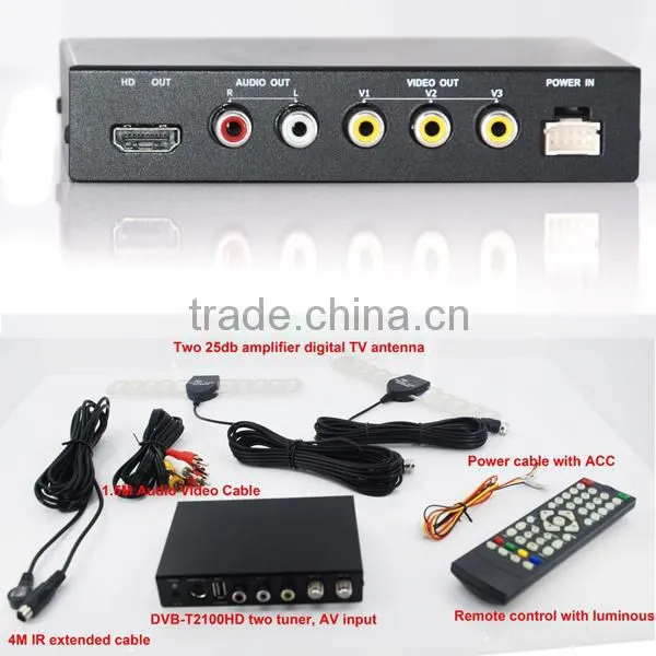 Mpeg4 Dvb-t tv Decoder Box DVB-T2100HD-652 Car TDT TNT HD SD DVB-T Receiver MPEG4/H.264 Dual Tuners, USB Recorder photo-3