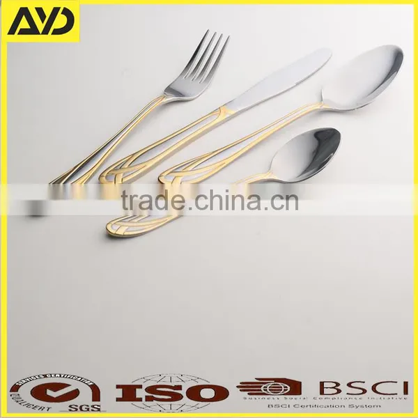 4pcs New Design Spoon Fork Knife Cutlery Tableware Dinnerware Set