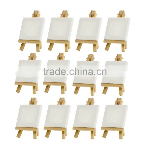 Kids Mini Easel and Canvas Set Canvas 10x10cm photo-3