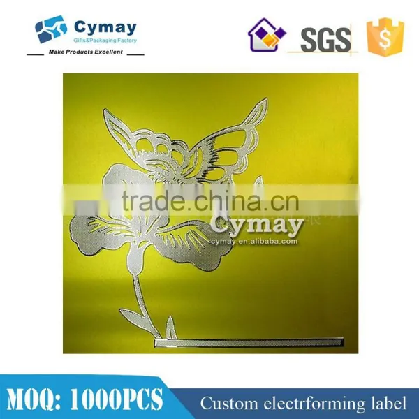 Customized Electroforming Label Nickle Metal Label With Adhesive