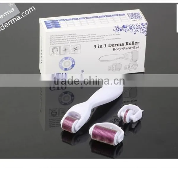 Manufacture Direct Sale GTO Brand Titanium 3 in 1 Derma Roller photo-4